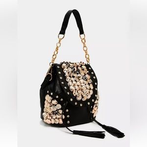 Embellished Tassel Backpack/Crossbody